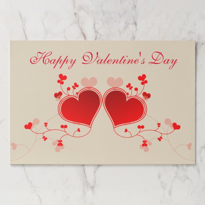 Happy Valentine's Day Paper Placemat