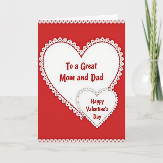 Happy Valentines Day Parents Card (Front)