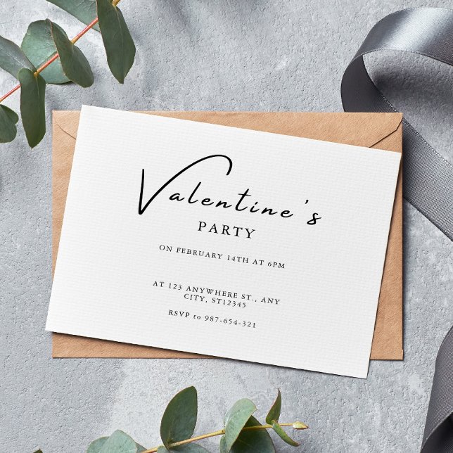 Happy Valentine's Day Party Card (Happy Valentine's Day Party Card)