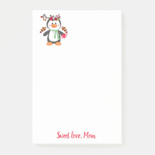 Happy Valentine's Day Penguin  Post it Note