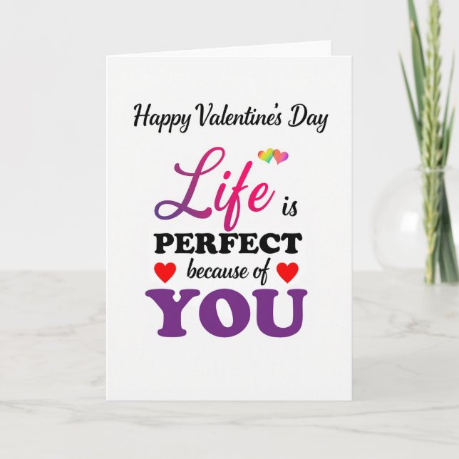 Happy Valentines Day Perfect Card (Front)