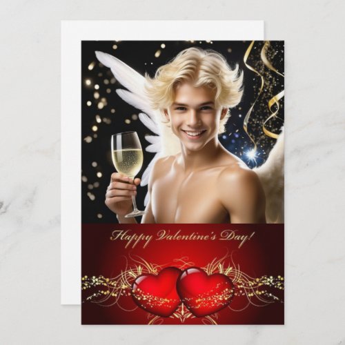 Happy Valentines Day Personalized Gay Twink Holiday Card