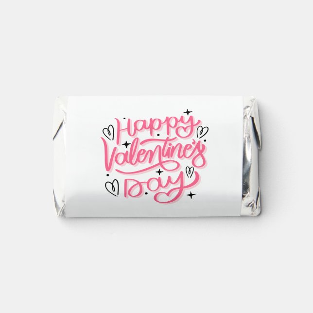 "Happy Valentines Day" Personalized Message Hershey's Miniatures (Front)
