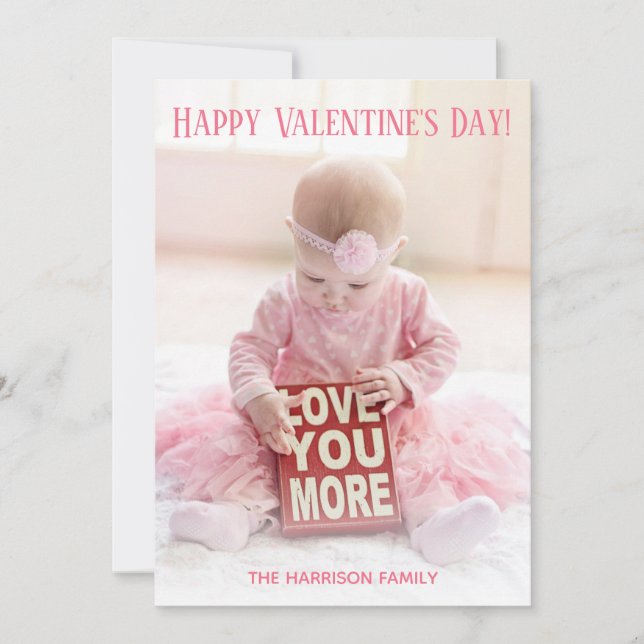 Happy Valentine's Day Photo Card (Front)