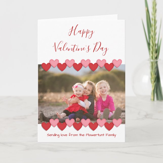 Happy Valentines Day Photo | Folded Greeting Card (Front)