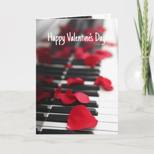 Happy Valentines Day Piano Music Song Card