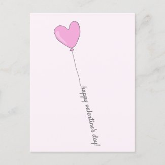 Happy Valentine's Day - Pink Heart Shaped Balloon 