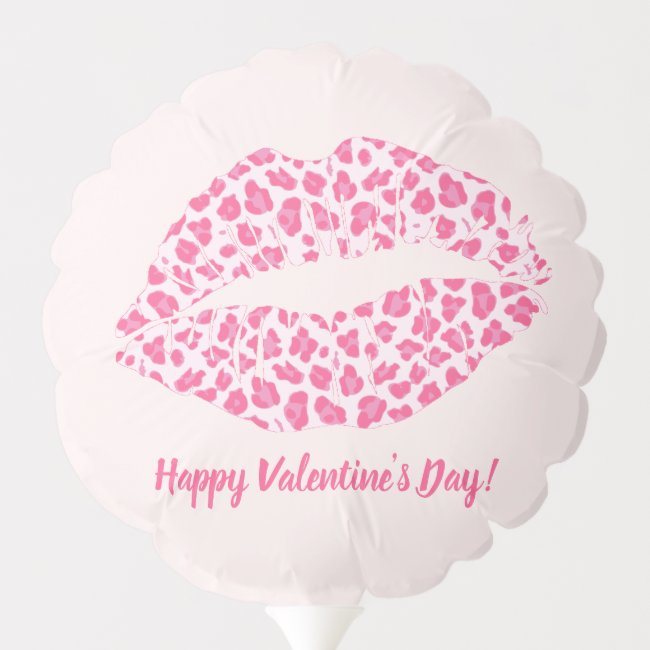 Happy Valentine's Day! Pink Leopard Kiss
