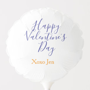 Happy Valentine's day pink purple xoxo love name c Balloon
