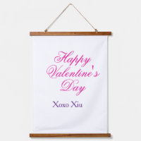 Happy Valentine's day pink purple xoxo love name c