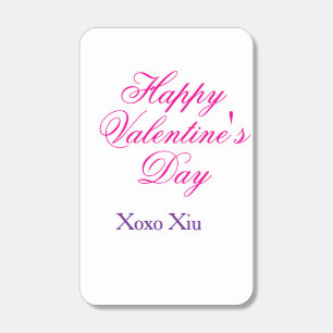 Happy Valentine's day pink purple xoxo love name c Matchboxes