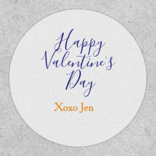 Happy Valentine's day pink purple xoxo love name c Patch