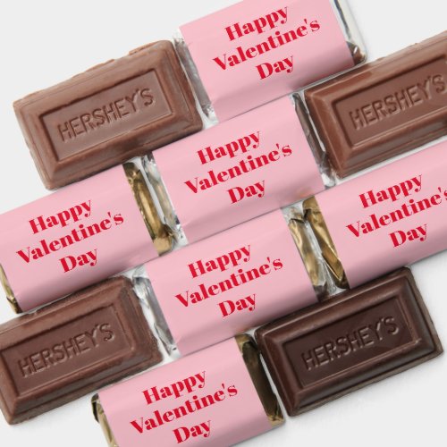 Happy Valentines Day pink red girly cute modern Hersheys Miniatures