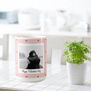 Happy Valentine's Day | Pink & Red Heart | Gift Coffee Mug