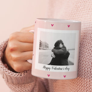 Happy Valentine's Day   Pink & Red Heart   Gift Mug