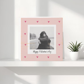 Happy Valentine's Day | Pink & Red Heart | Gift Wooden Box Sign