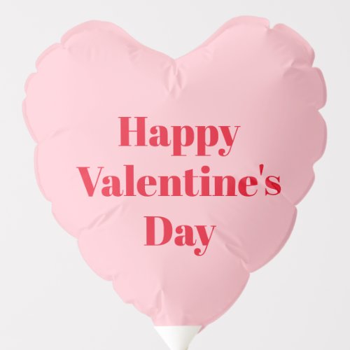 Happy Valentines Day pink red typography heart Balloon