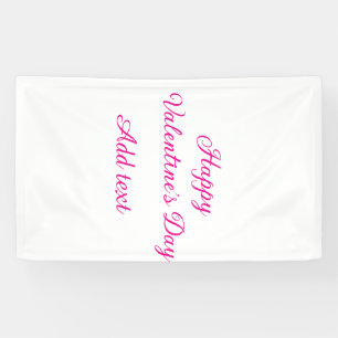 Happy Valentine's day pink text name message Banner