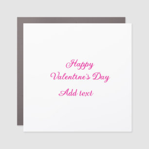Happy Valentine's day pink text name message Car Magnet