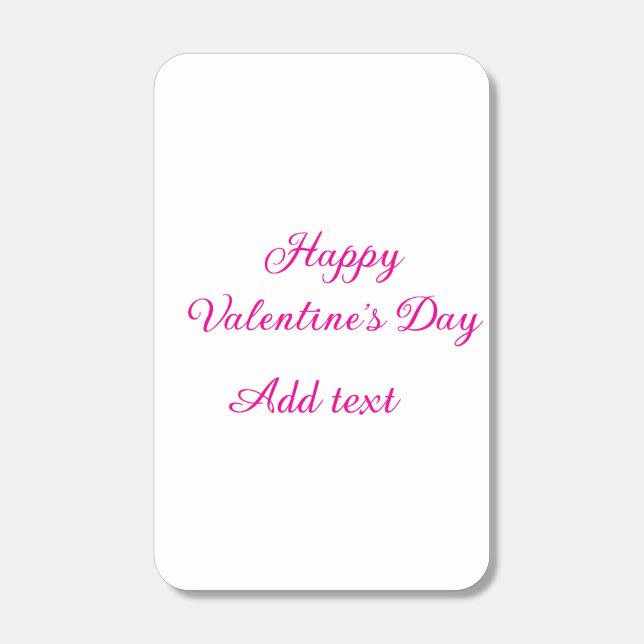 Happy Valentine's day pink text name message Matchboxes (Front)