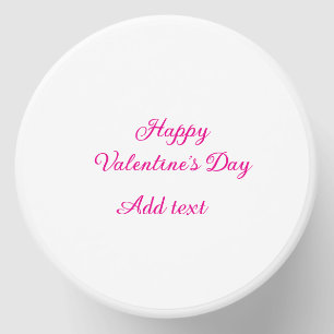 Happy Valentine's day pink text name message Mini Candle Favors