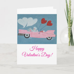 Happy Valentine's Day Poodle Doggie Card