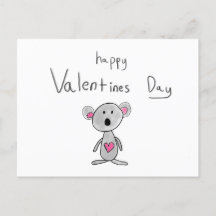 Happy Valentines day postcard 