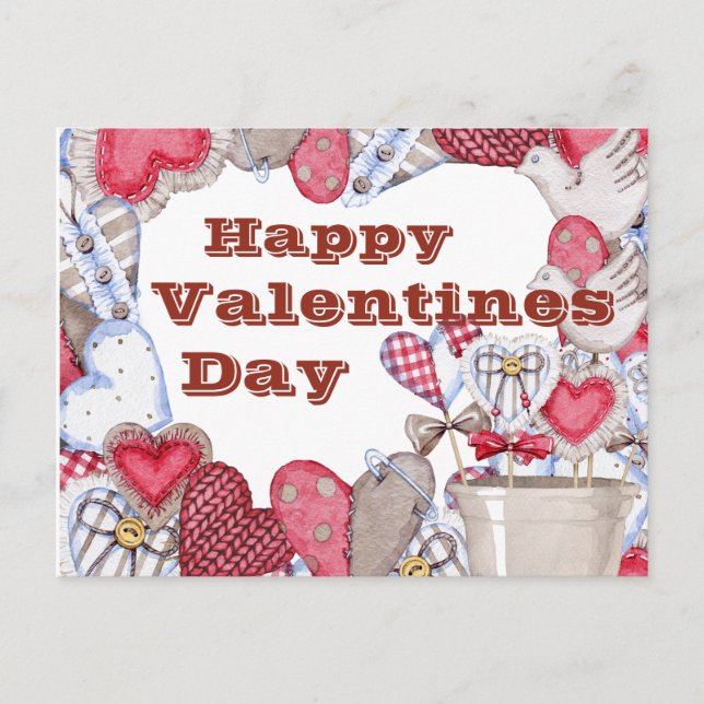 Happy Valentines Day Postcard (Front)