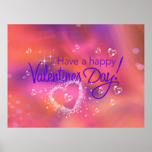 happy valentines day poster (Front)