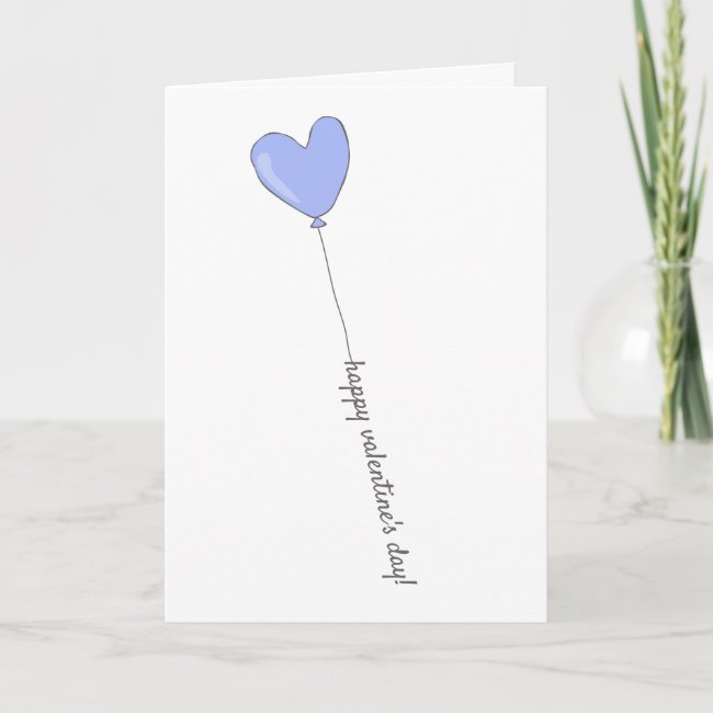 Happy Valentine's Day Purple Heart Shaped Balloon