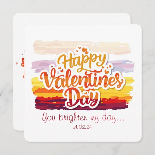 Happy Valentines Day Quote  (Front/Back)