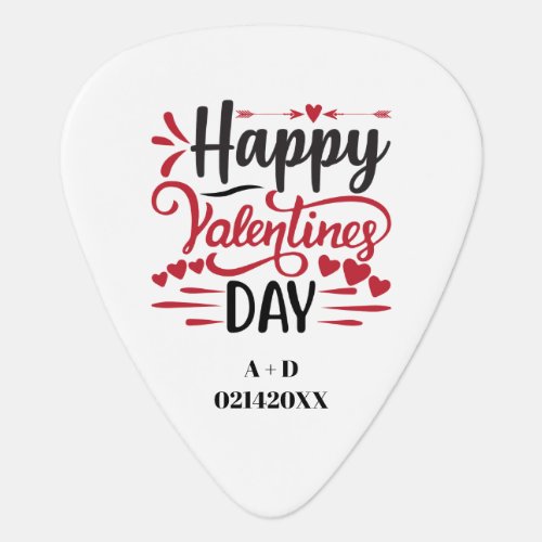 Happy valentines day Quote Custom Guitar Pick