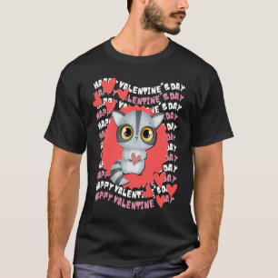 Happy Valentine's Day Raccoon Valentine Teacher Va T-Shirt