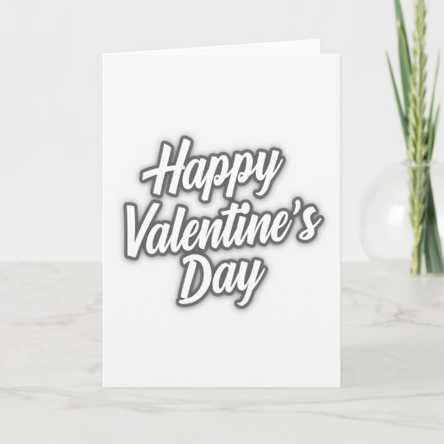 Happy Valentines Day Raised Card (Front)