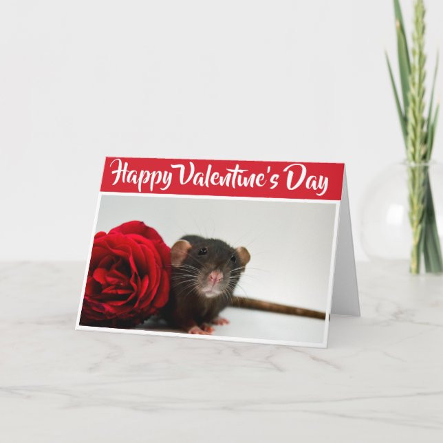 Happy Valentine's Day Rat Card (Front)