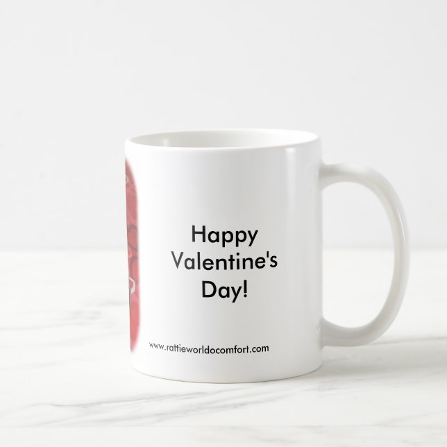 Happy Valentine's Day Rattie Coffee Mug (Right)