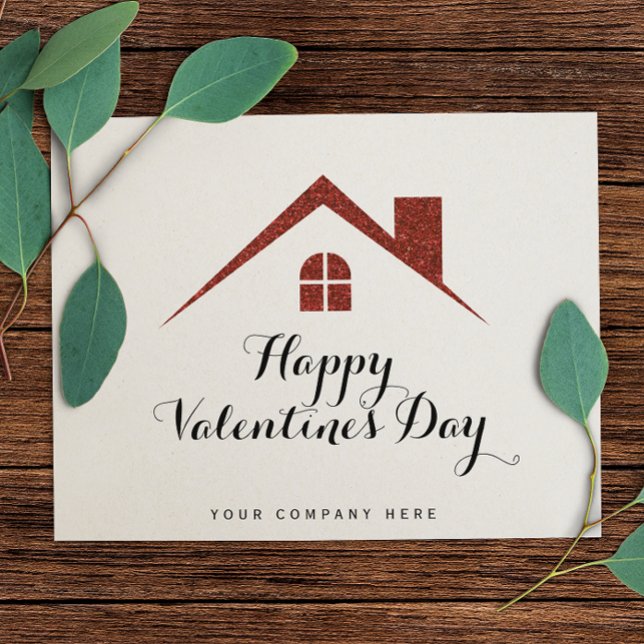 Happy Valentine's Day Real Estate House Postcard (Creator Uploaded)