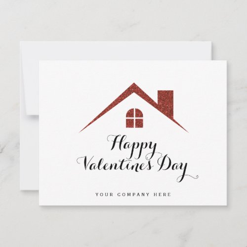 Happy Valentines Day Realty House Card