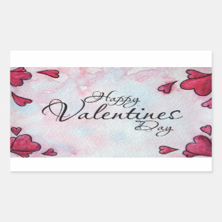 Happy Valentines Day Rectangular Sticker