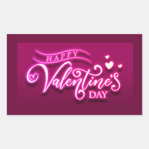 Happy Valentines Day    Rectangular Sticker