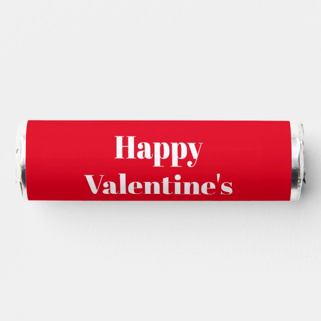 Happy Valentine's Day red custom cute modern Breath Savers® Mints (Front)