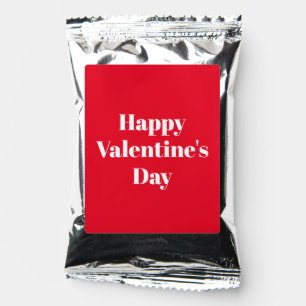 Happy Valentine's Day red custom text cute modern Coffee Drink Mix
