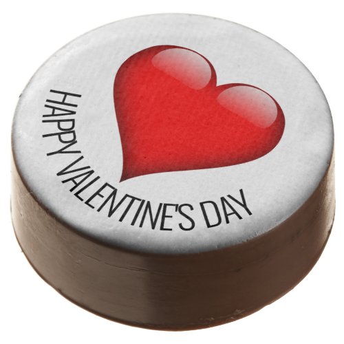 Happy Valentines Day Red Heart Chocolate Covered Oreo