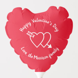 Happy Valentine's Day red heart custom script Balloon