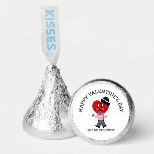 Happy Valentines Day Red Heart Man Personalized Hersheys Kisses