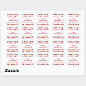 Happy Valentines Day Red Hearts Border Stickers (Sheet)