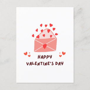 Happy Valentine's Day -Red Hearts Love Images      Holiday Postcard