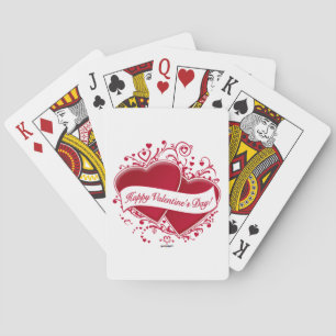 Happy Valentine's Day! Red Hearts Poker Cards