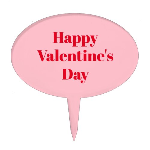 Happy Valentines day red pink cute Cake Topper