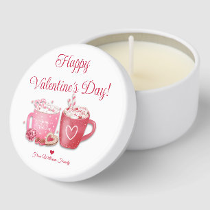 happy valentines day,red pink hot chocolate cute mini candle favors